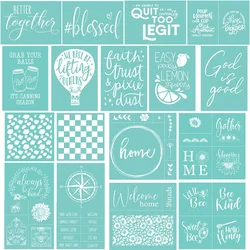 Wishes Words Silk Screen Stencils for Reusable Self-Adhesive Silkscreen Print Mesh Stencils Transfer DIY Crafts Printing Jewelry