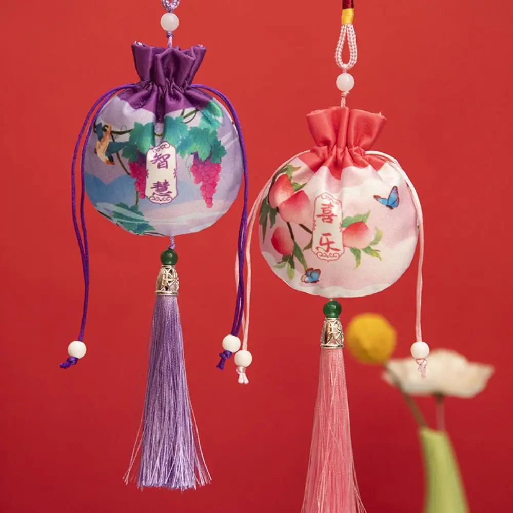 

Модный женский саше с фруктовым принтом и кисточкой, подвесная сумка для хранения ювелирных изделий, подарок на выпускной, кулон, кошелек для монет для девочек