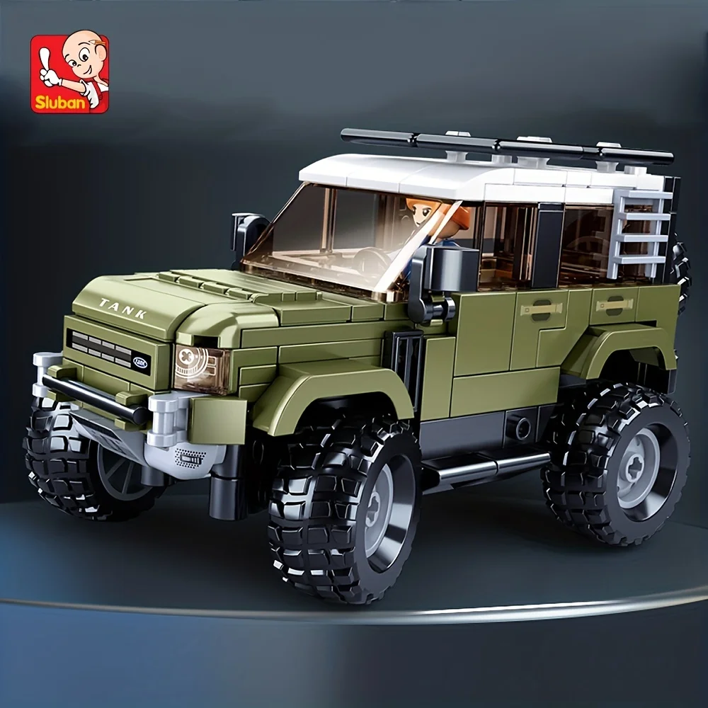 Car Model Building Block Toys, Sport Utility Vehicle Model Creative DIY Toy Assembled Building Blocks Kit, Christmas Gifts