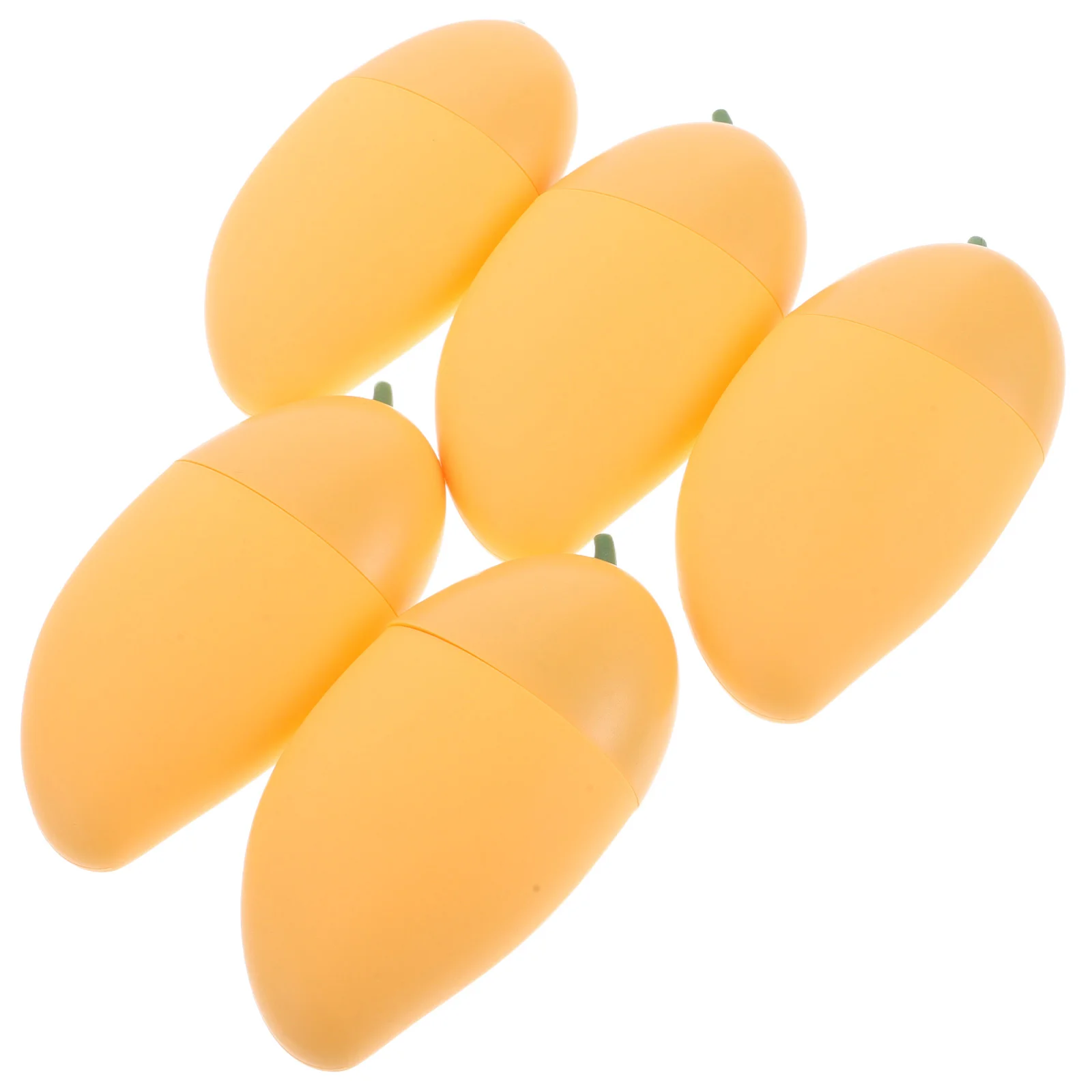Contenitori per lozione a forma di mango da viaggio da 5 pezzi Bottiglie vuote portatili eleganti per gli elementi essenziali per la cura della pelle Bottiglie per shampoo da viaggio