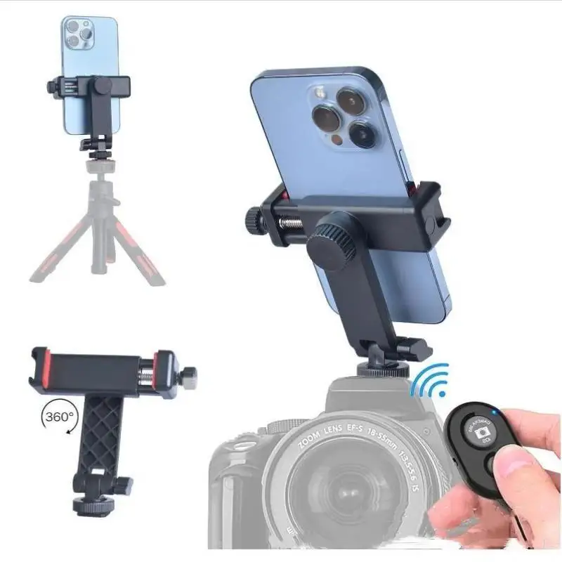 Camera Hot Shoe Phone Tripod Mount Holder Mobile Smartphone Support Cold Shoe Adapter For Phone Photography Accessories