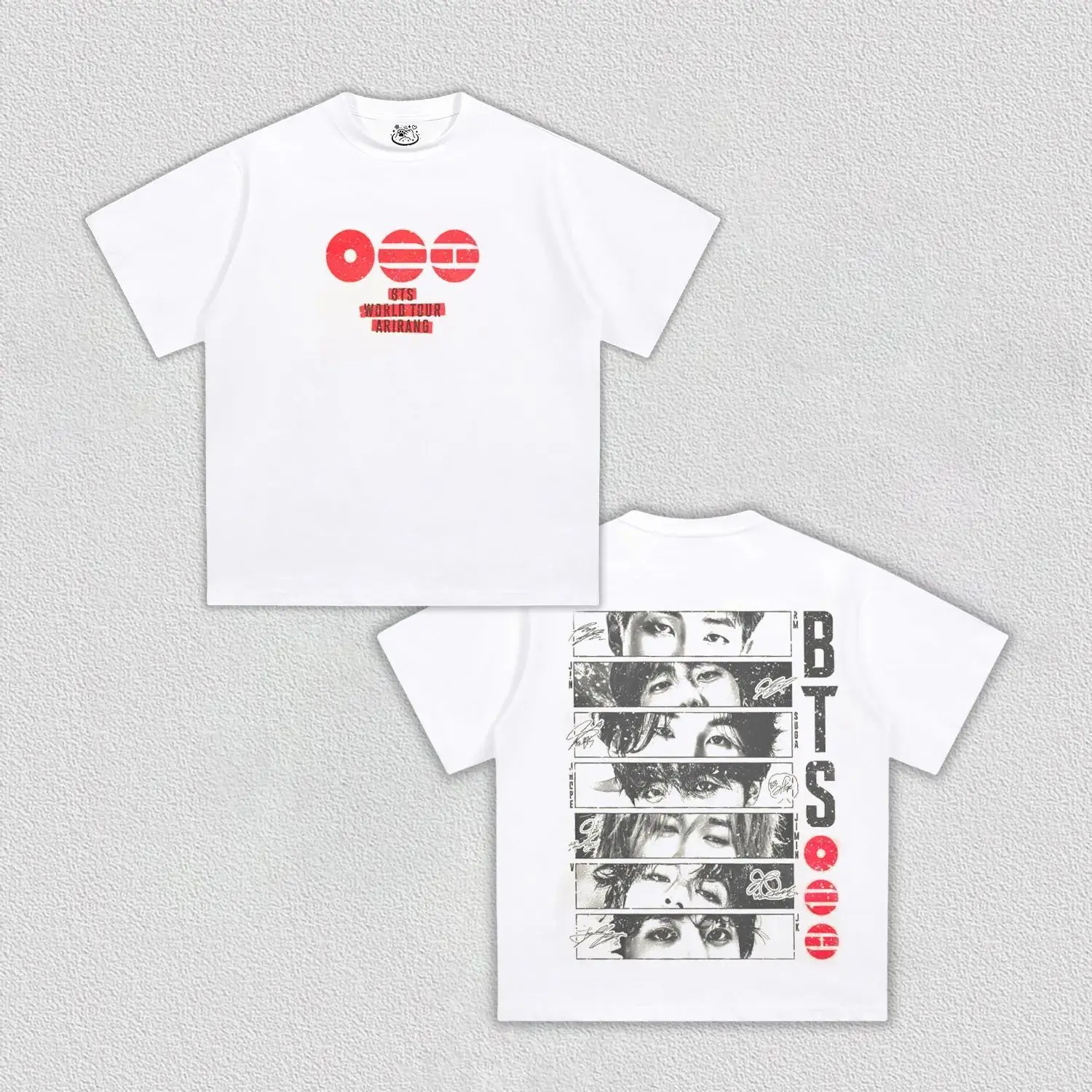 Kpop Jungkook BTS Seven Korea Idol Fan Magazine Vintage Retro Edgy Cool Graphic Art Print Oversized Short Sleeve Streetwear Top
