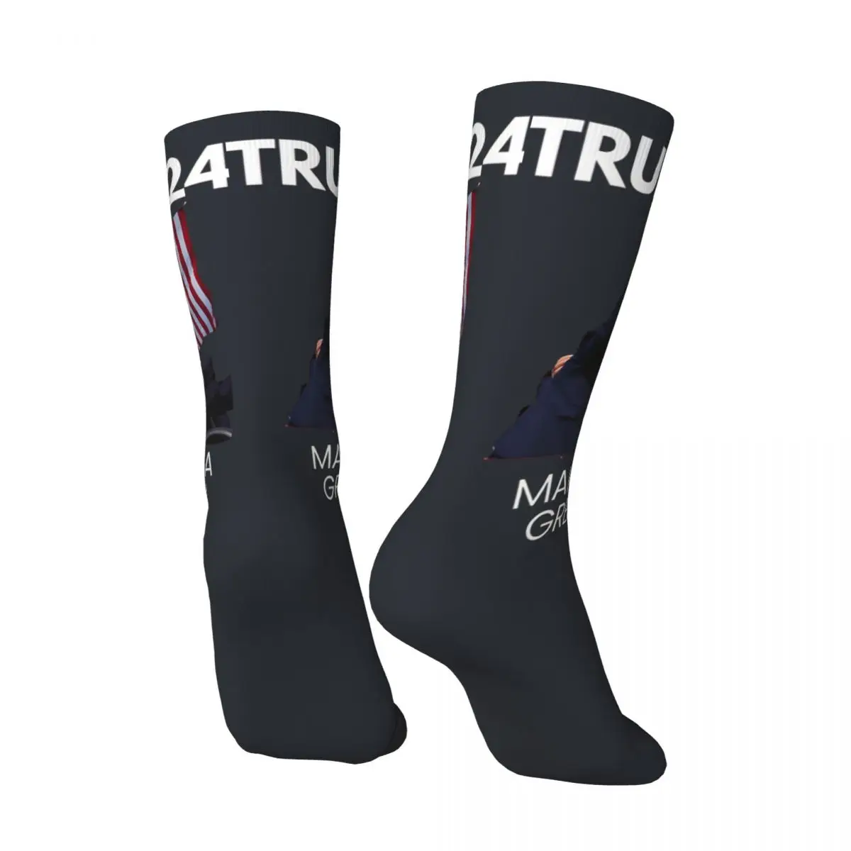 Vintage Trump Assassination Attempt 2024 Men's compression Socks Unisex Make America Great Again Harajuku Crew Sock