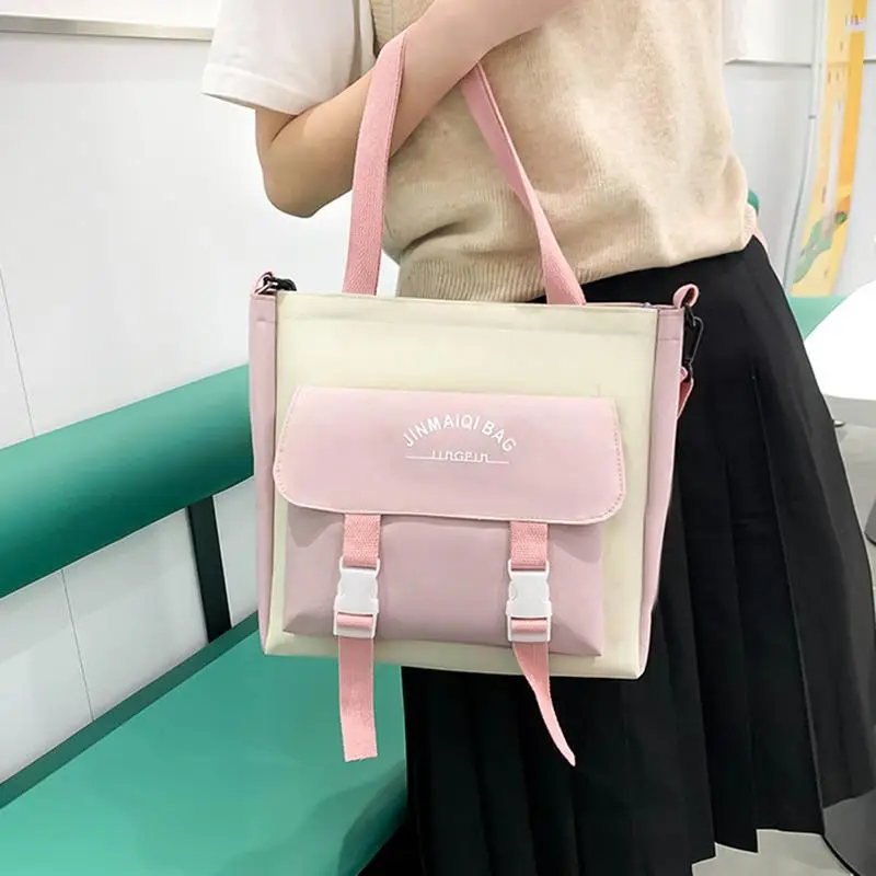 Cute Backpacks Combo School Backpack Combo Set With Kawaii Bear Pendant Pin 5 Pieces Lightweight Oxford Canvas Backpack Kit With