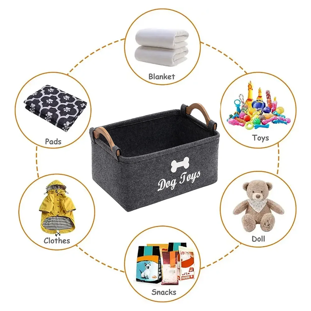 Felt Pet Toy Storage Box 2