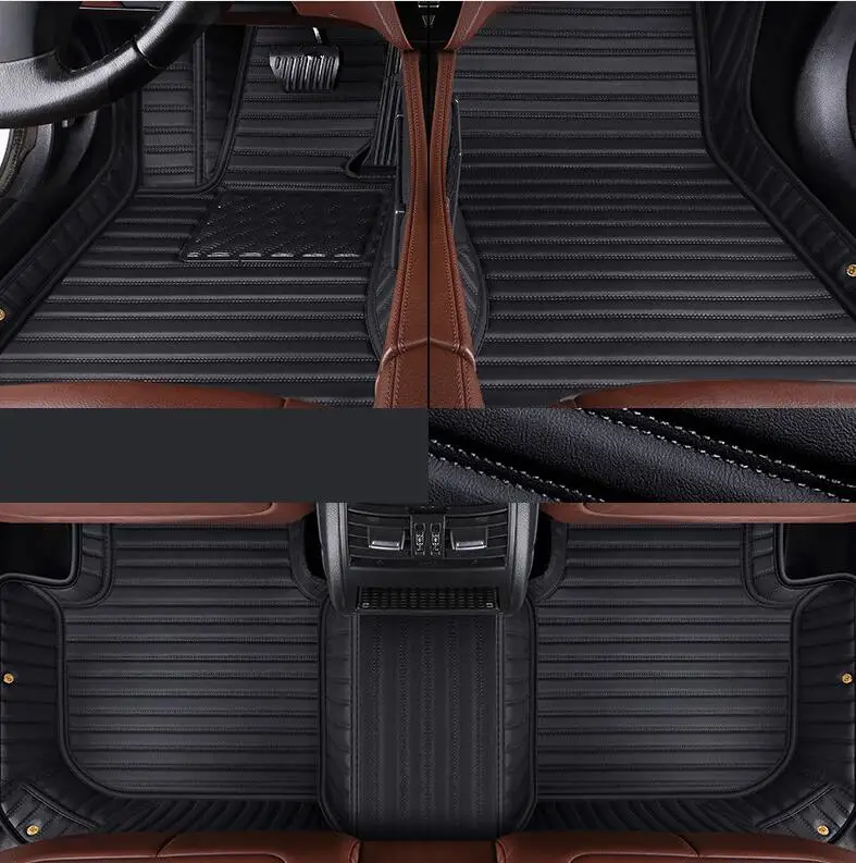 

High quality! Custom full set car floor mats for Land Rover Discovery 5 2025-2017 7 seats durable waterproof carpets rugs