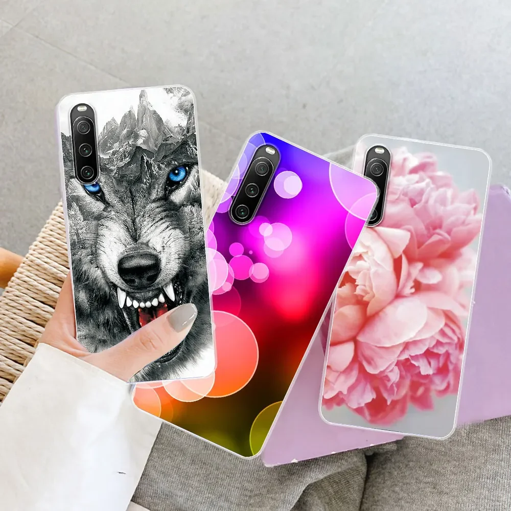 For Sony Xperia 10 IV Case For Sony Xperia10 IV Clear Cover Marble Painted Silicone Soft Funda For Sony Xperia 5 IV Bumper Coque