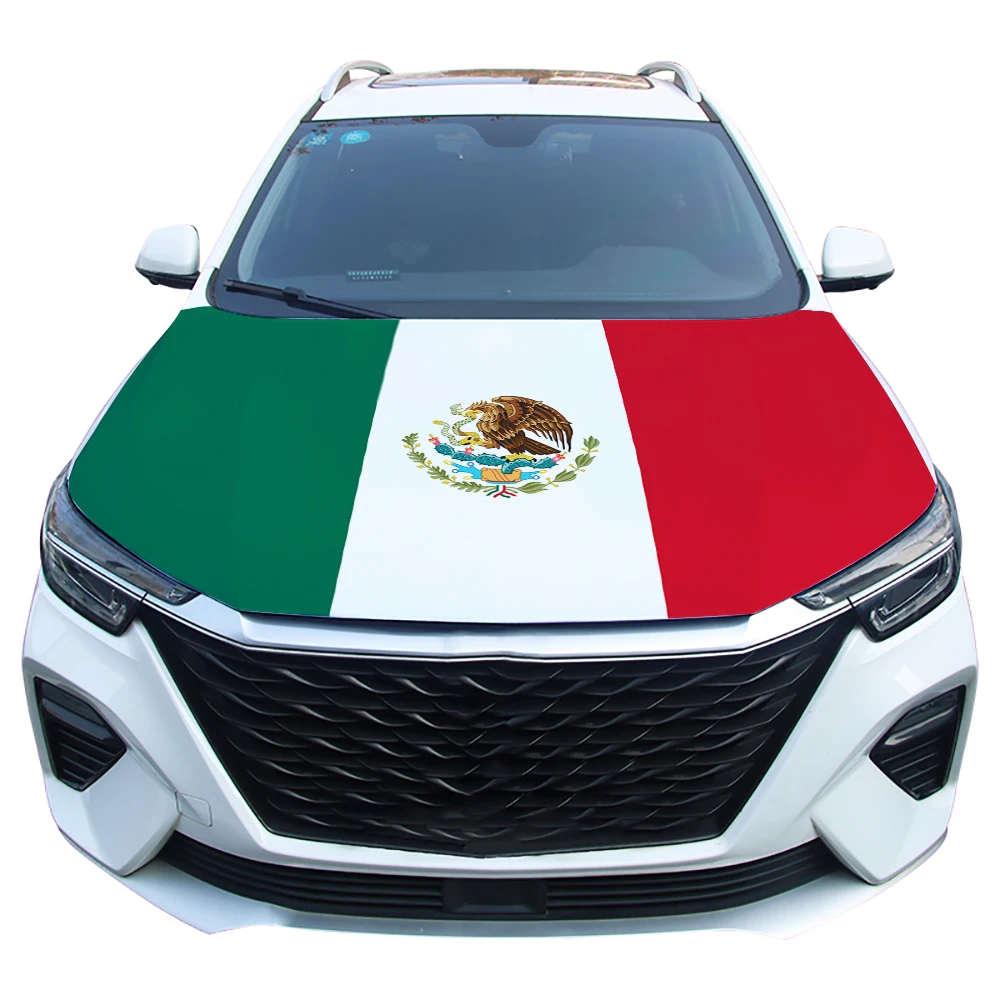 Mexico Flag Car Engine Hood Cover Mexican National Flag For Vehicle Decoration