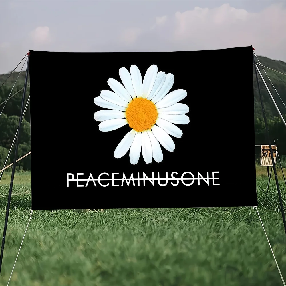 Fashion Daisy Flag For Picnic Party Art Home Decoration Outdoor Camping P-Peaceminusones Banner