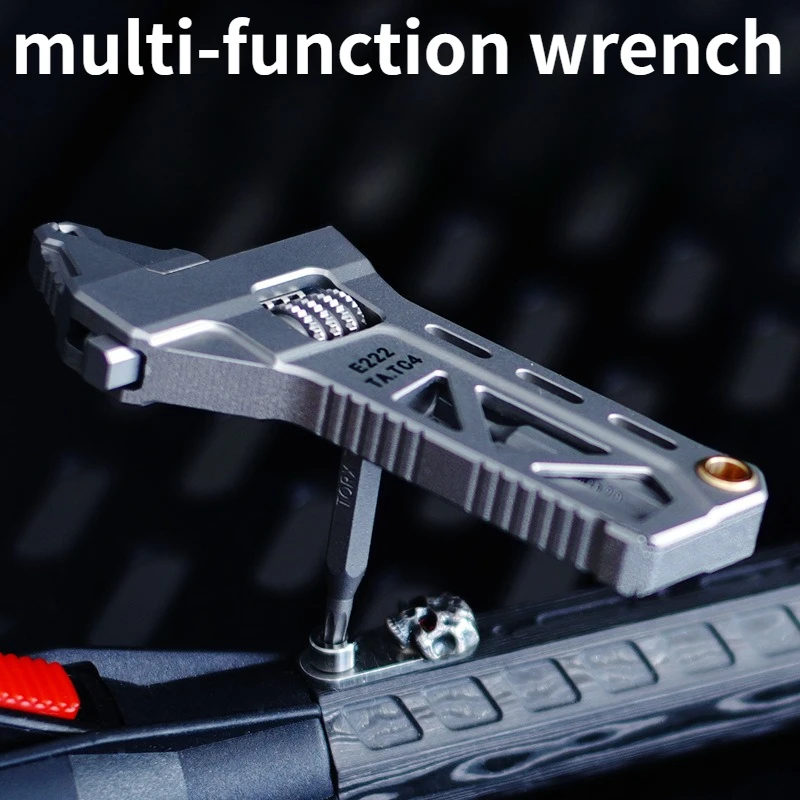 

Creative Titanium Alloy Multifunctional Wrench with Bottle Opener Disassembly Tool Batch Head Accessories