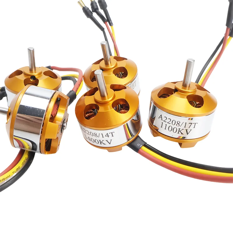 Bürstenloser Motor A2208 2208 Motor KV 1000 1100 1400 1800 2600 Bürstenloser Motor Starrflügelflugzeug Auto Wildschweinmodell Drohnenmotor