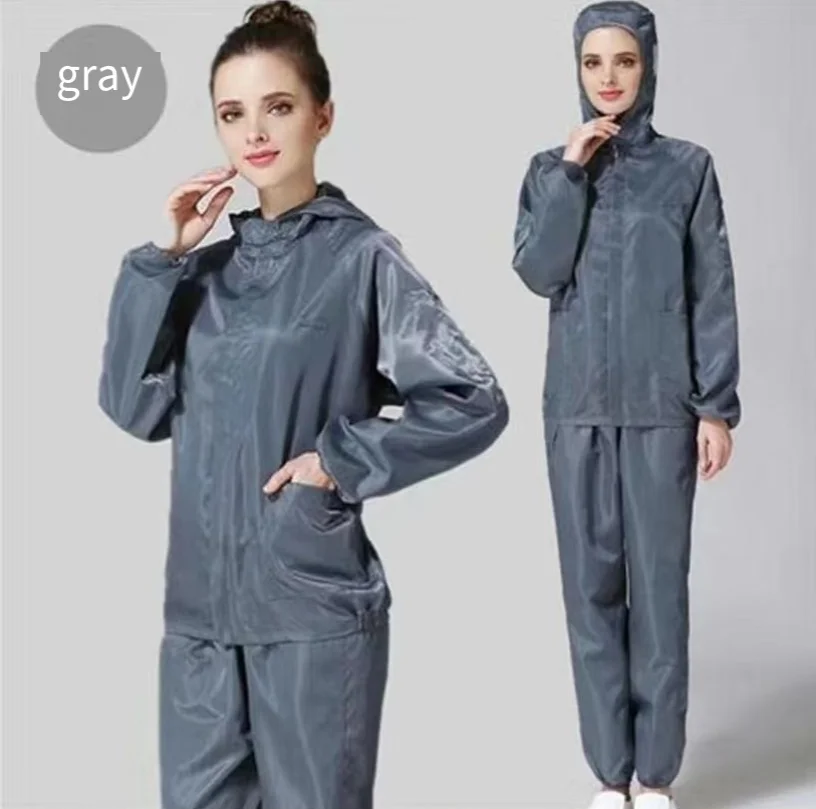 Isolation Split Type Work ClothesUnisex Reusable Anti-Static Safety Clothing With Pockets Dust-Proof Clean Paint Materials