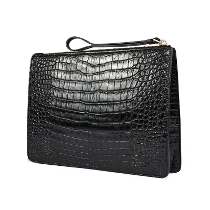 yuee new arrival crocodile handbag big capacity handbag for man clutch bag for man real wallet big capacity handbag for man