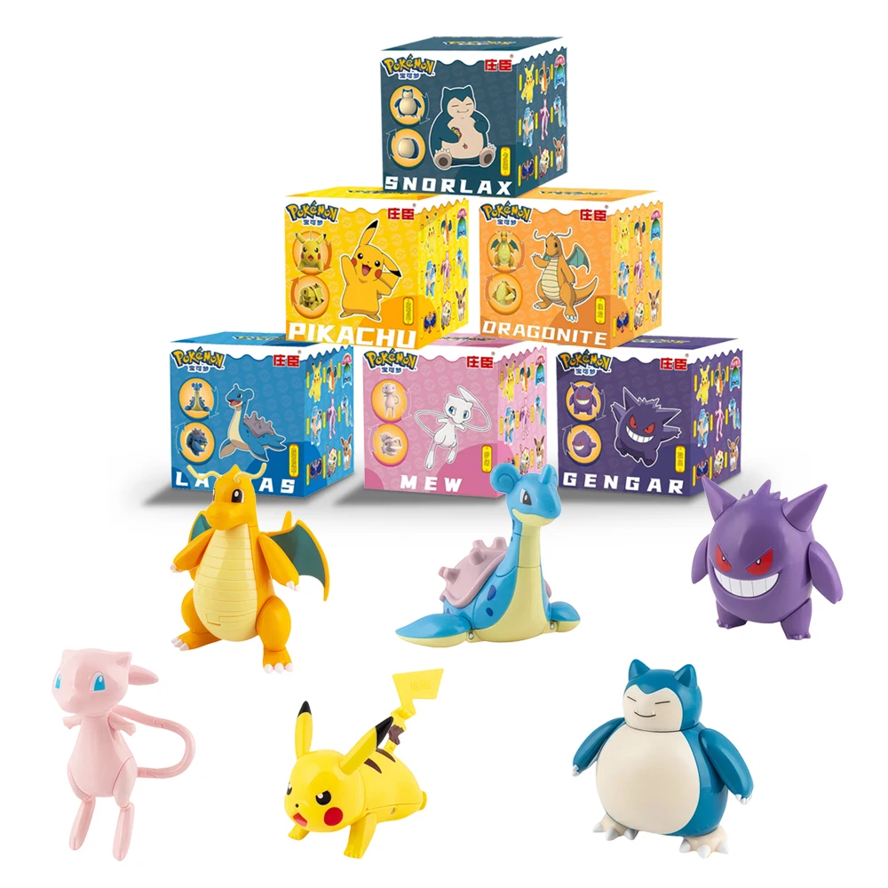 Pokemon Ball Deformation Toy Pikachu Gengar Mew Lapras Snorlax Pocket Monster Action Figure Pokeball Toys Children's Gift