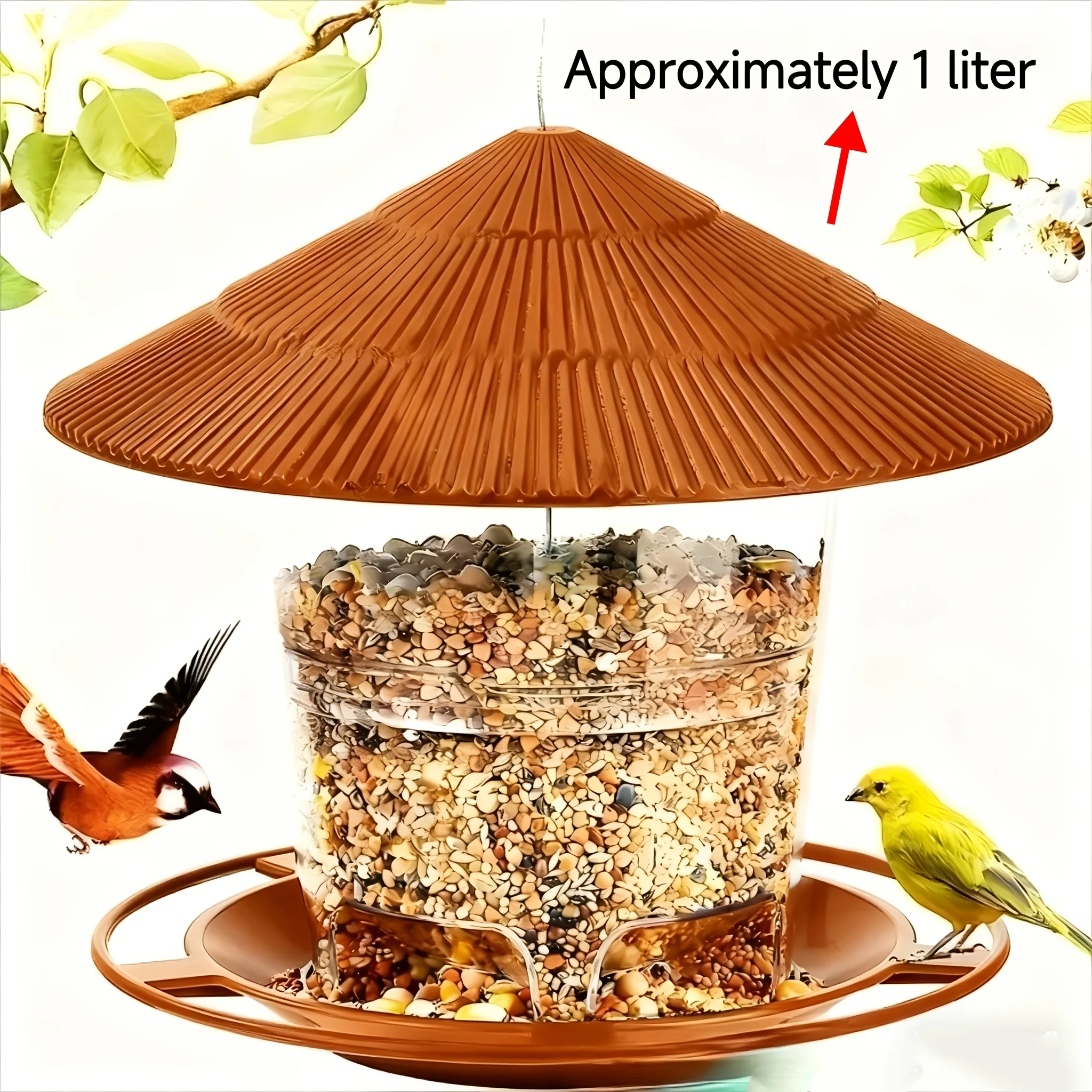 Comedero para Pájaros Colgante Minimalista para Jardín Exterior, Popular Comedero Automático para Colibríes y Aves Silvestres