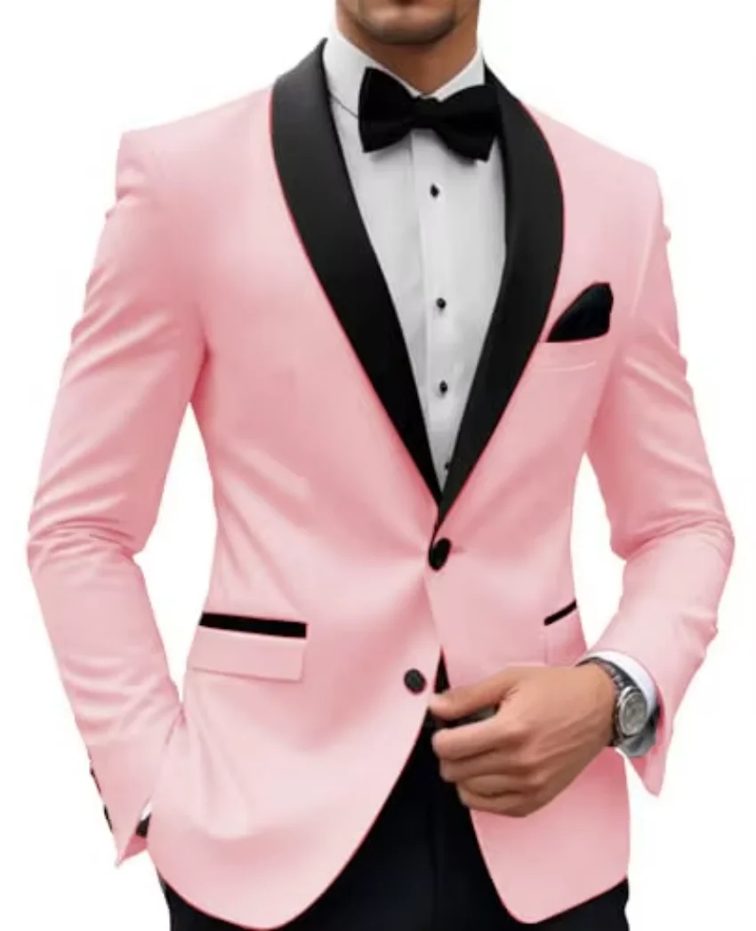 XS-6XL Slim Fit Men High Quality Suit Jackets with Shawl Lapel Two Buttons Blazers Wedding Man Suit Jacket Party Prom One Coat