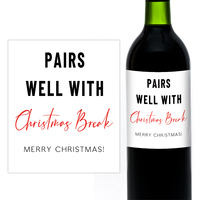 4pcs Merry Christmas Wine Bottle Sticker For Wine Lover Friend,Coworker,Family,Christmas Party,Secret Santa Exchanges Gift Label