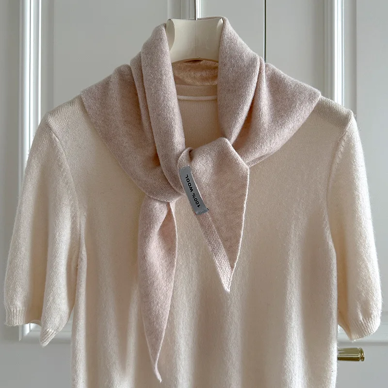 니트 스카프 여성용 100% 울 겨울 따뜻한 스카프 밝은 단색 디자인 두꺼운 숄 부드러운 캐시미어 파시미나 목도리 2023 신상