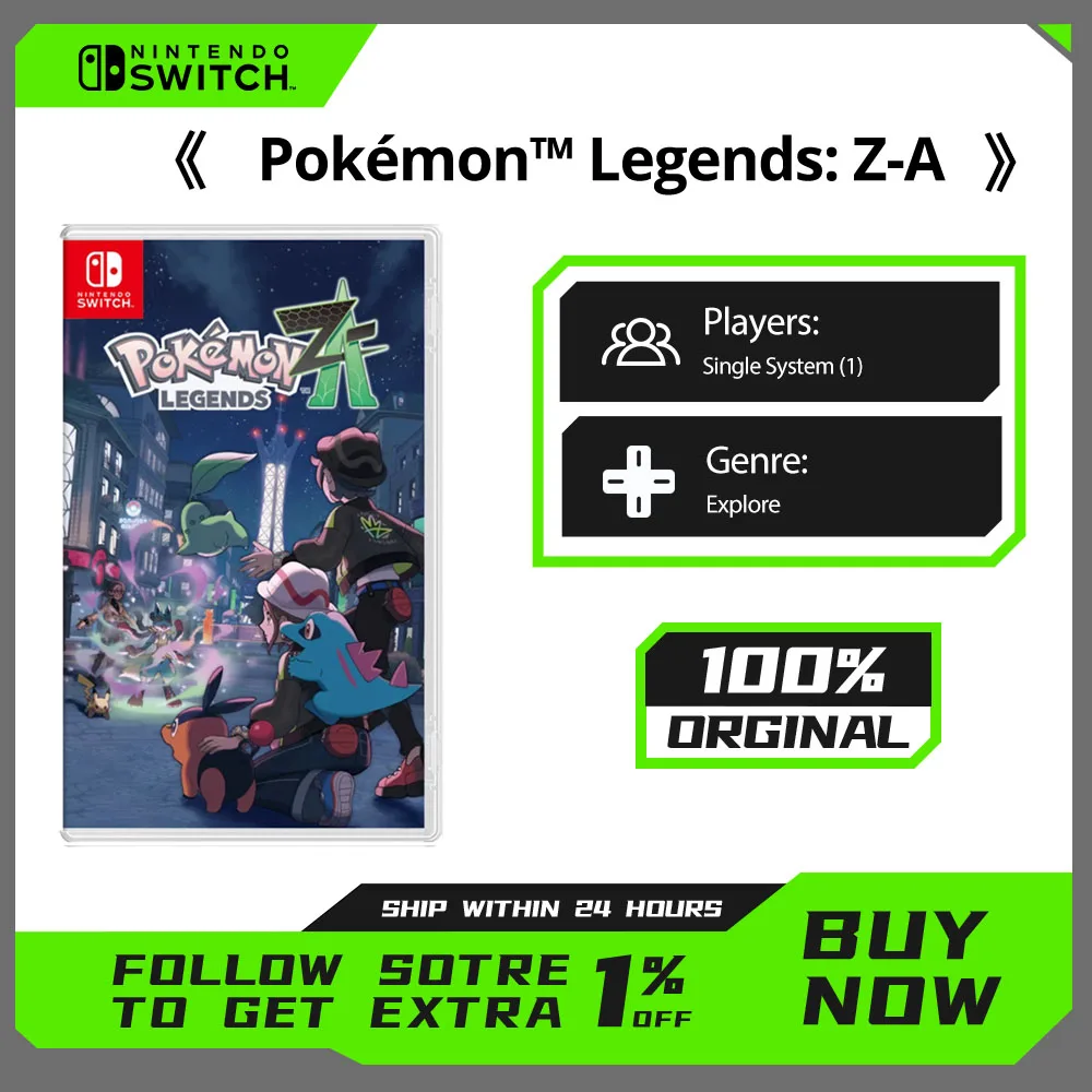 نينتندو سويتش لعبة بوكيمون ليجيندز Z-A 100% الأصلي بطاقة الألعاب المادية آر بي جي النوع بوكيمون سلسلة لعبة لوحدة التحكم التبديل #1