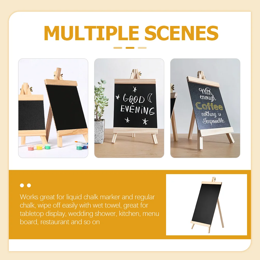 Imagem -04 - Quadro de Madeira para Mensagem de Casamento Placa de Sinal em pé Tabletop Chalk Boards Menu Standing Frame