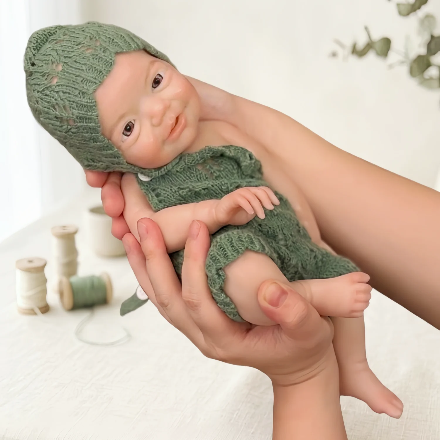 

13-дюймовая кукла-хлопчик с открытым ртом Charlie bebe reborn de silicona с 3D-окрашенной кожей, мягкая на ощупь моющаяся силиконовая кукла для новорожденных