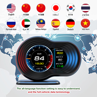 NEW OBD2 Car HUD F9 OBD Head Up Display Auto Smart Car On-board Computer Gauge Digital Speedometer Temperature Engine RPM Alarm