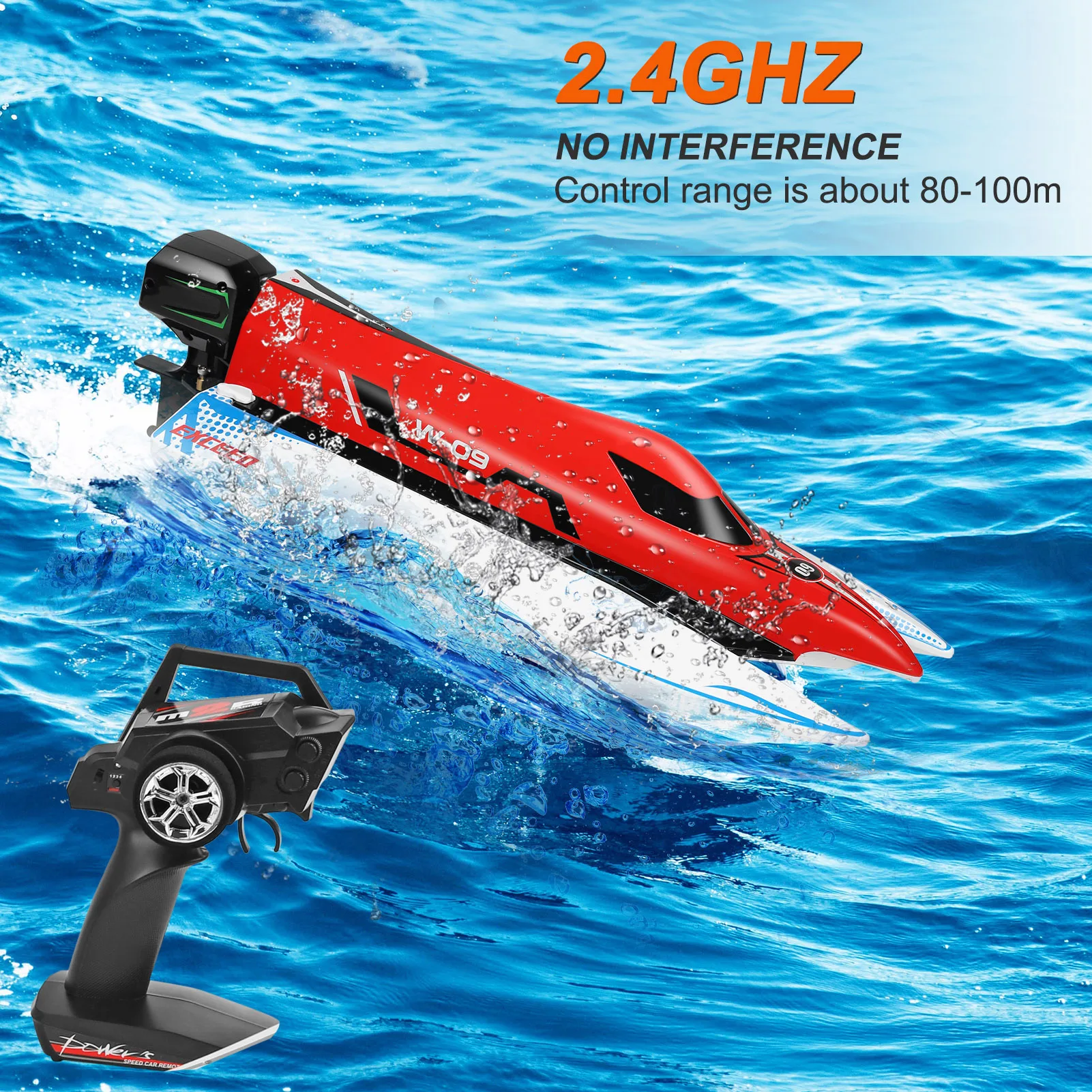 WLtoys WL915-A Remote Control Boats 2.4G 45km/h High Speed RC Boat RC Gift for Kids Adults Boys Girls