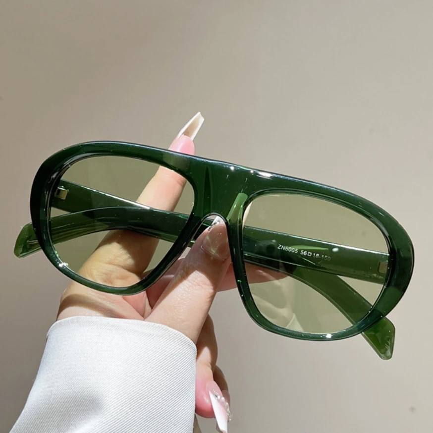 New Oversized Pilot Sunglasses Women Men Vintage Brand Sun Glasses Women Trendy Luxury Brand Designer Outdoor Shades