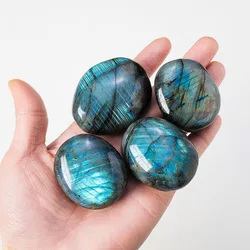 1pc Natural Blue Color Genuine Labradorite Original Labradorite Moonstone Natural Stones Ornament Moonstone Send Random