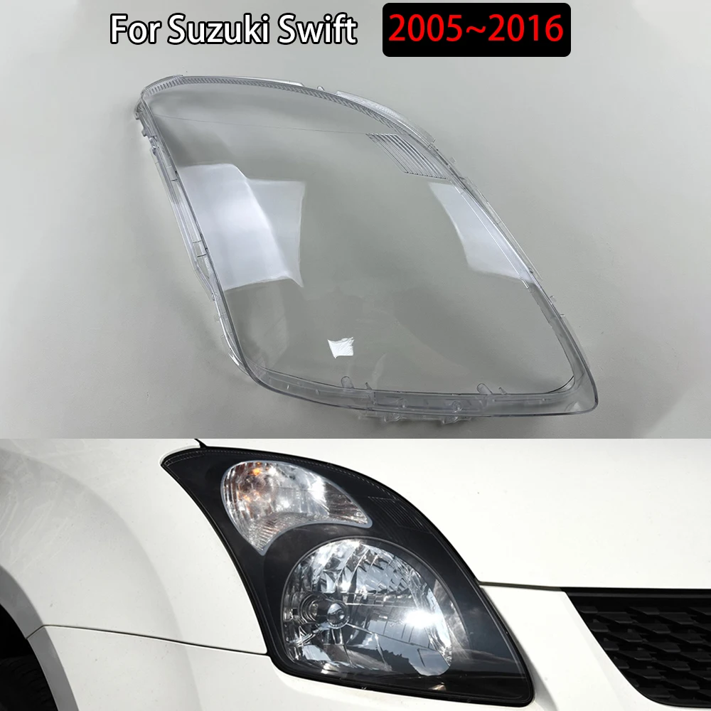 

Headlight Cover Transparent Mask Headlamp Lamp Shell Replace Original Lampshade Plexiglass For Suzuki Swift 2005~2016