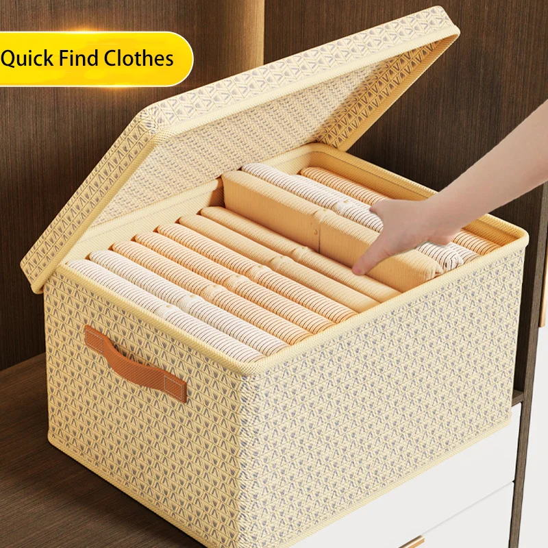 

Clothes and quilts storage box thickened hard board folding with lid storage box pants storage artifact household dormitory