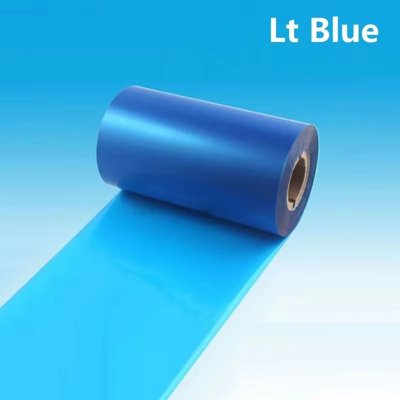 Techlogic Lt Blue Coffee Orange Brown Color Wax Ribbon Barcode  Thermal Transfer Ribbons Wax 60 70 80 90 100 110mm * 300m