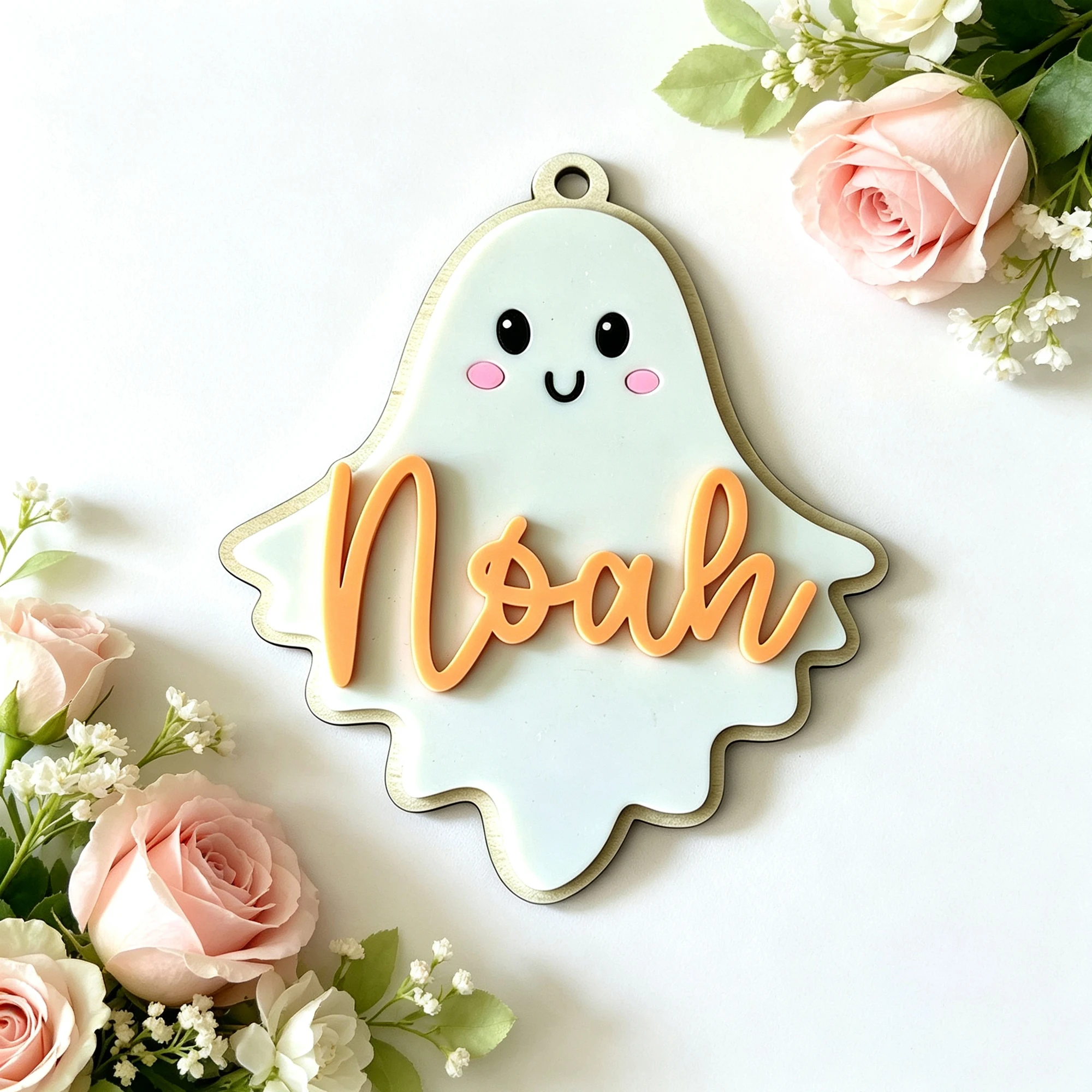 Halloween Tags |   Ghost-Themed Basket Tag |   Personalized Halloween Name Tags |   Halloween Basket Tags | Halloween Gifts | Personalized Tags | Personalized Gifts | Name Tag | Personalized Keychain | Personalized Gifts