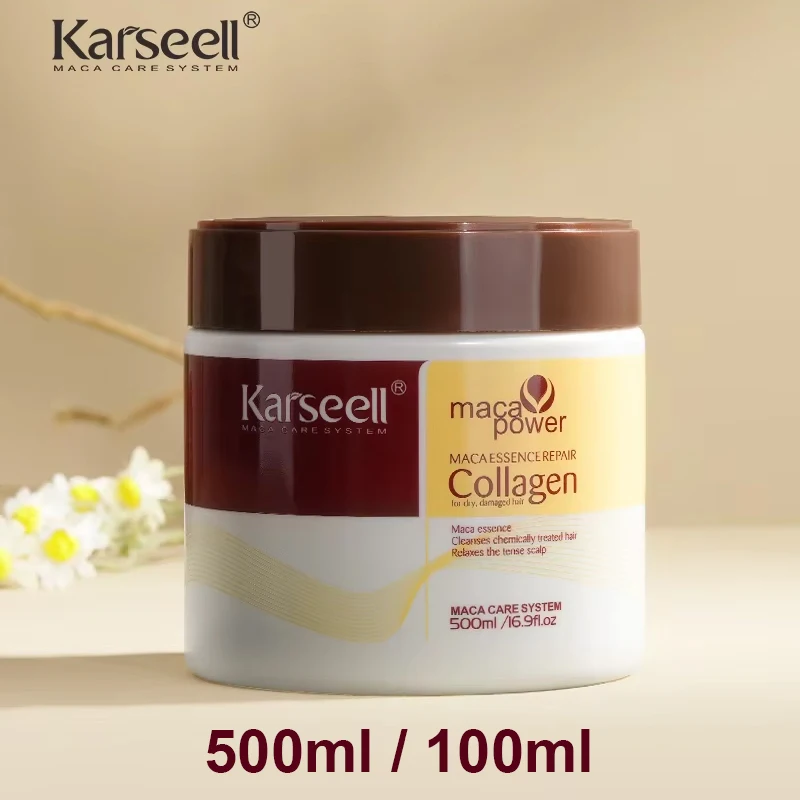 Karseell Collageen Haarbehandeling Diepe Reparatie Conditioning Arganolie Haarmasker Essentie voor Droog Beschadigd Haar 100 ml/500 ml