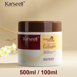Karseell-tratamiento capilar de colágeno, reparación profunda, acondicionamiento, aceite de argán, esencia para cabello seco y dañado, 100ml/500ml