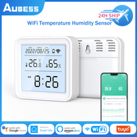 Aubess WiFi Temperature Humidity Sensor Hygrometer Thermometer Smart Home Tuya Smart Life Control Support Alexa Google Home