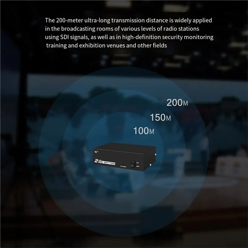 A13E-MT-SD10 SDI 1-In-2-Out Distributor 1080P@60Hz Supports Widescreen Monitors Video Signal