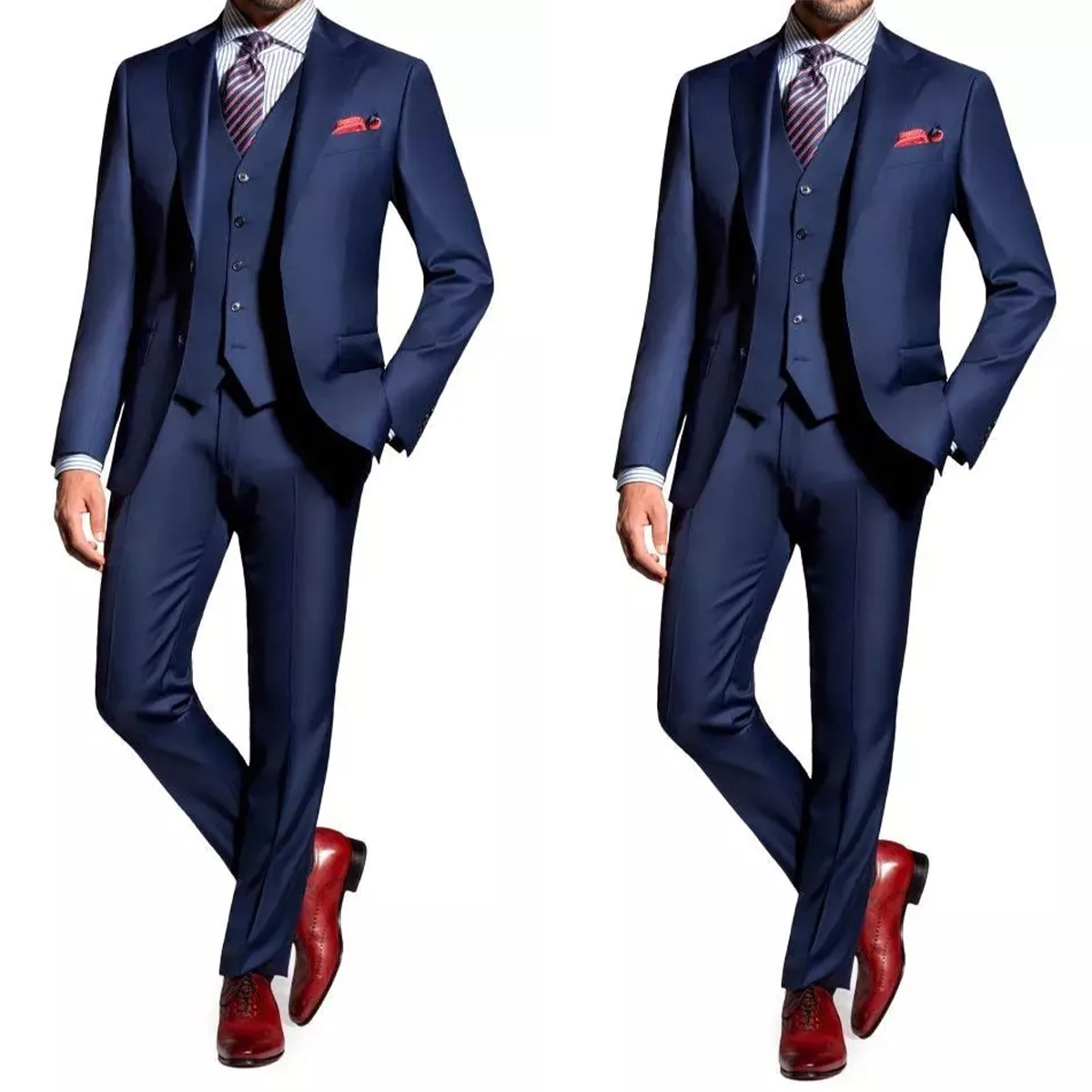 Ultimo abito da uomo scialle da sposa bavero uno bottone smoking da sposo Slim Fit abiti da sposo 3 pezzi (pantalone gilet Blazer) occasione formale