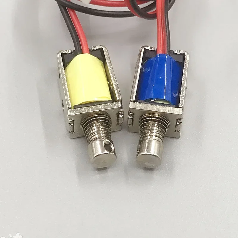 Micro DC Solenoid Electromagnet 3V 5V 6V 9V 12V Push Pull Type 4mm Stroke Through Hole Style for DIY/Industrial Use - Brand New