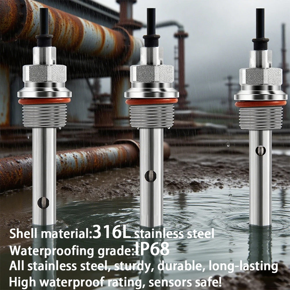 عالية الدقة استجابة سريعة IP68 مقاوم للماء مقياس درجة الحموضة الفولاذ المقاوم للصدأ EC الاستشعار لعلاج مياه الصرف الصحي النقي OEM