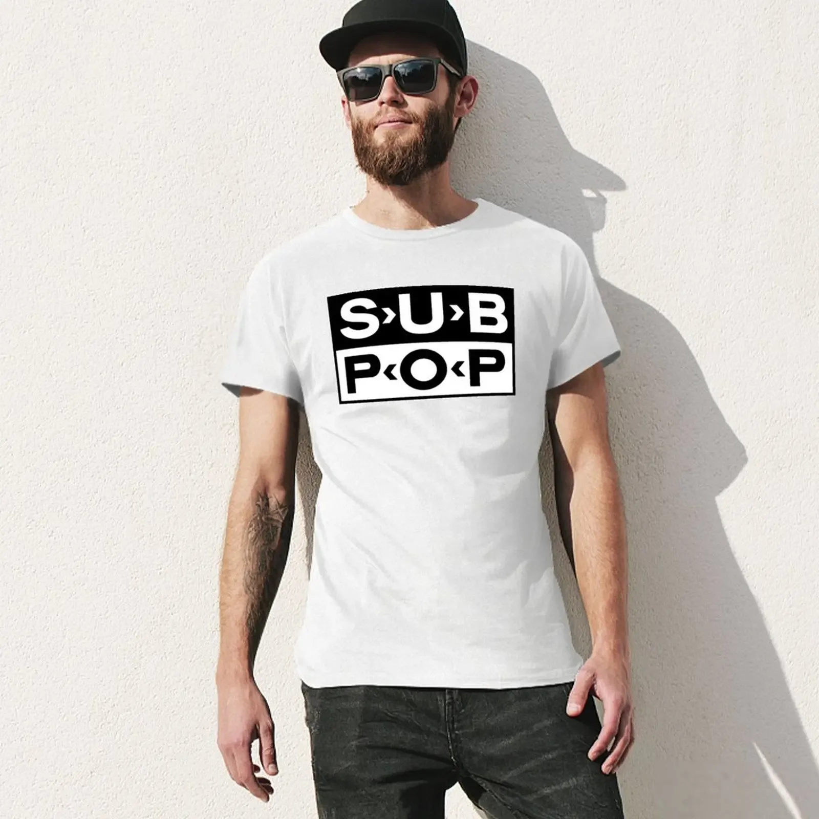Sub Pop T-Shirt shirts graphic tee summer top anime stuff mens graphic t-shirts funny