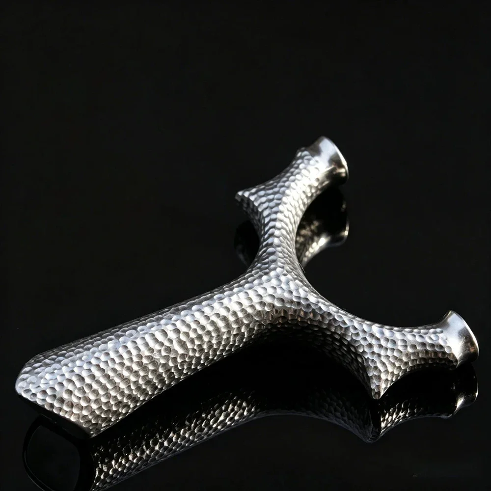 630 Super-hard Stainless Steel Hammered Slingshot Competition-specific High-power Metal Slingshot For Outdoor Hunting Shooting