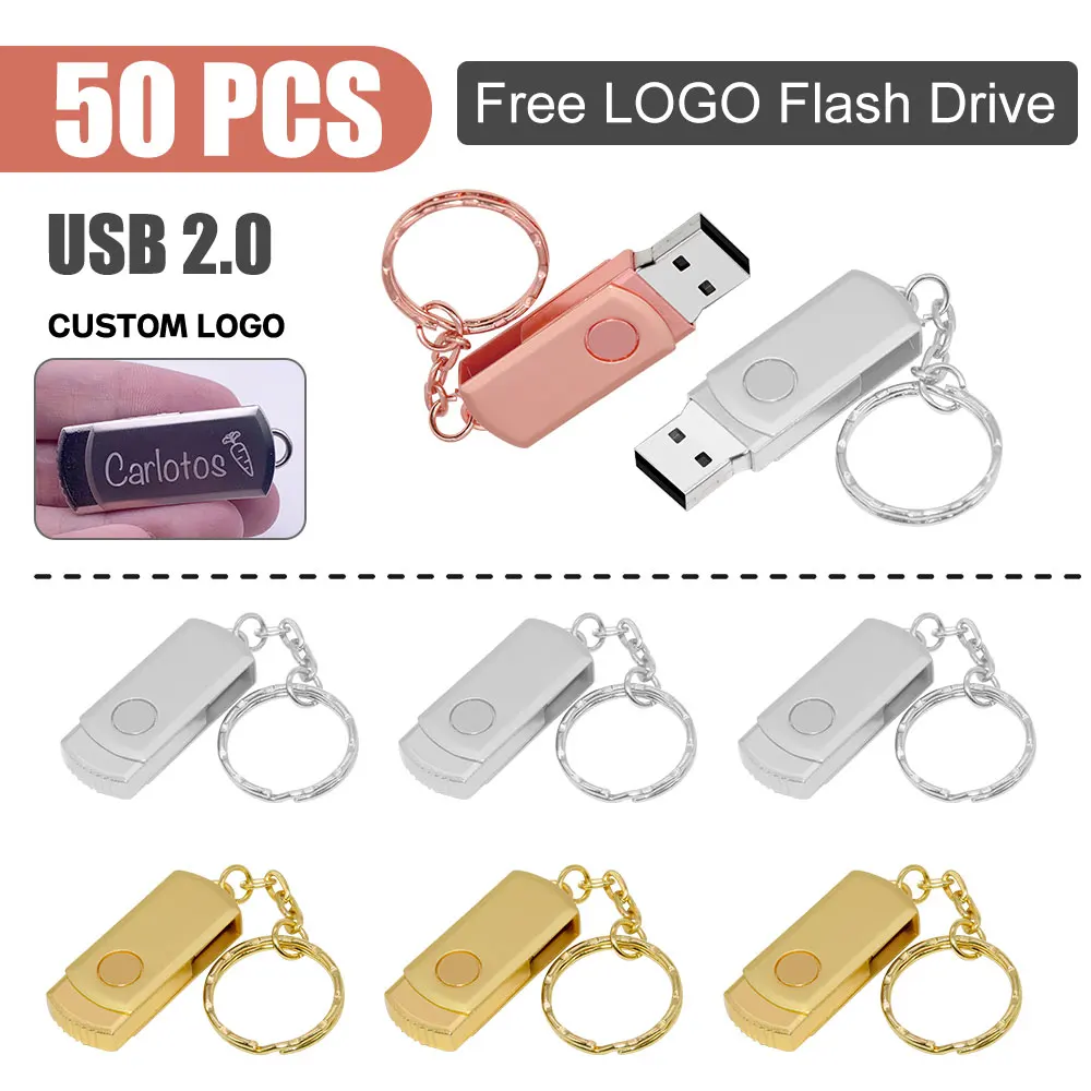 

50pcs USB Flash Drive 128GB 64GB 32GB 16GB 8GB 4GB USB 2.0 Flash Memory U Stick High Speed memorias usb pendrive flash disk