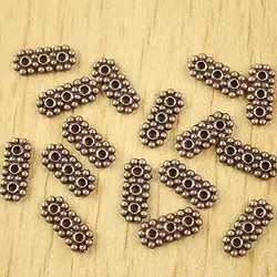 60pcs 10.1x4mm hole is 0.9mm copper-tone 3 in 1 spacer beads H2257