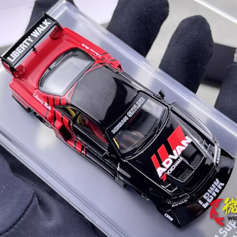 CM 1/64 Nissan horizon GTR ER34 alliage jouet véhicule à moteur moulé sous pression en métal modèle cadeaux