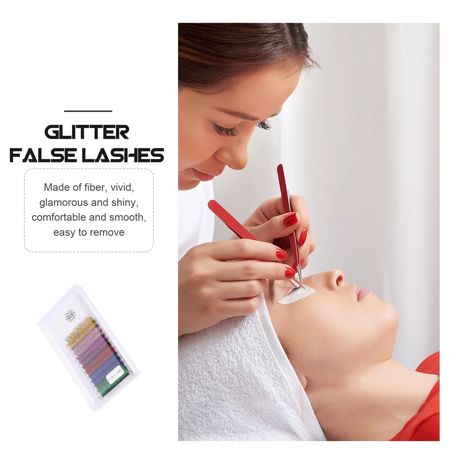 6 pares de pestañas postizas, extensión de pestañas de colores brillantes, maquillaje de Cosplay brillante, pestañas postizas para Festival de Halloween