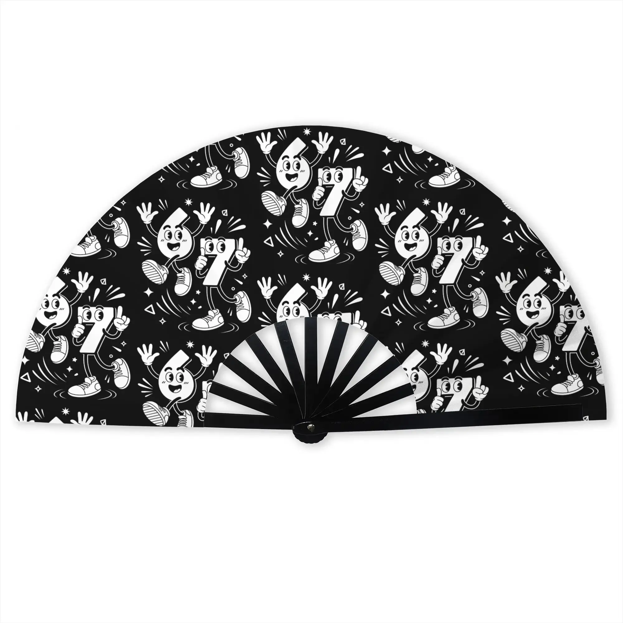 Custom Six Seven 67 Hand Fan Promotional Gift Wedding Manga Durable Folding Fans Novelty Bulk Pack Fan