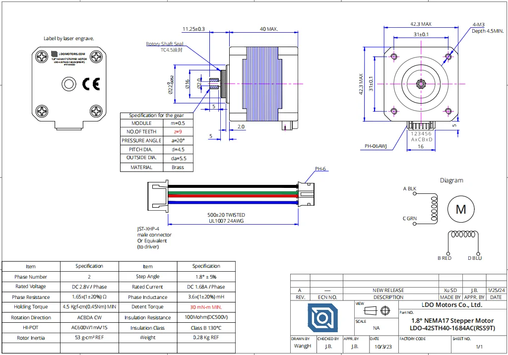 Funssor Voron 3D printer Galileo2 extruder  Galileo 2 hardware kit with 36 round stepper motor