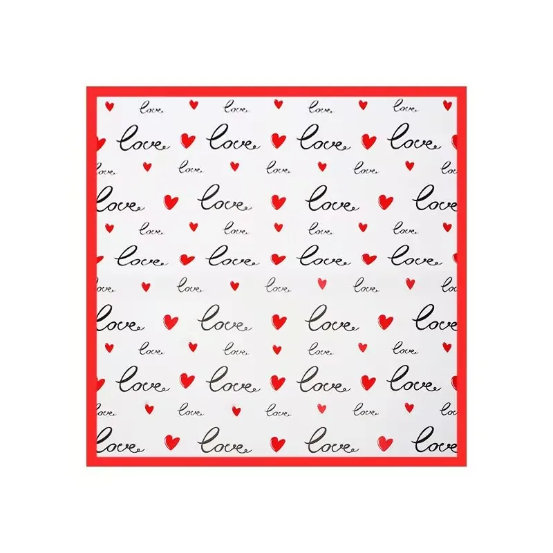 20sheets Love Flower Wrapping Paper Korean Style  Gift Rose Packing Florist Bouquet Wrapping Materia view 2