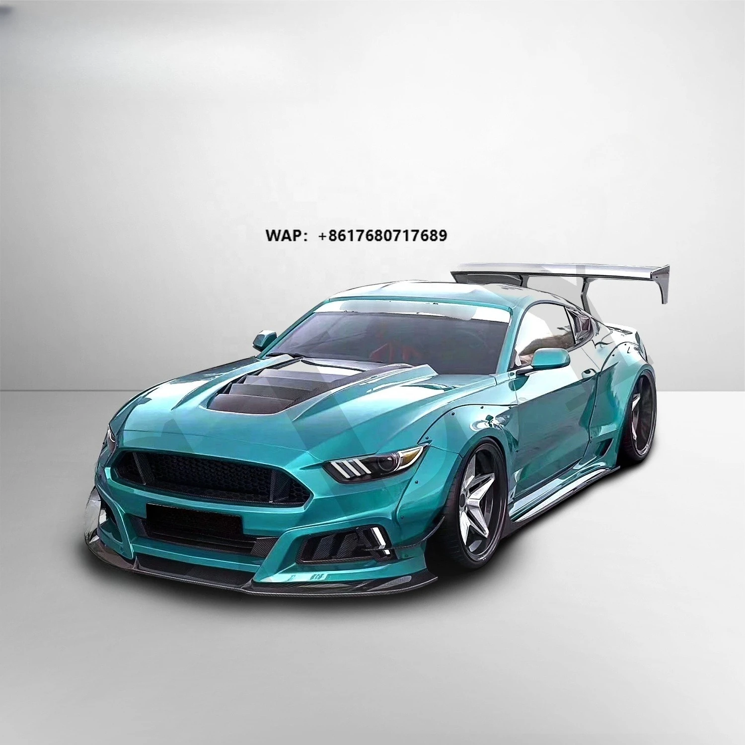 Factory Directly Sale Car Parts Body Kits for  Mustang Robot Front Rear Car Bumper with Grille Hood Front Lip Side Skirt